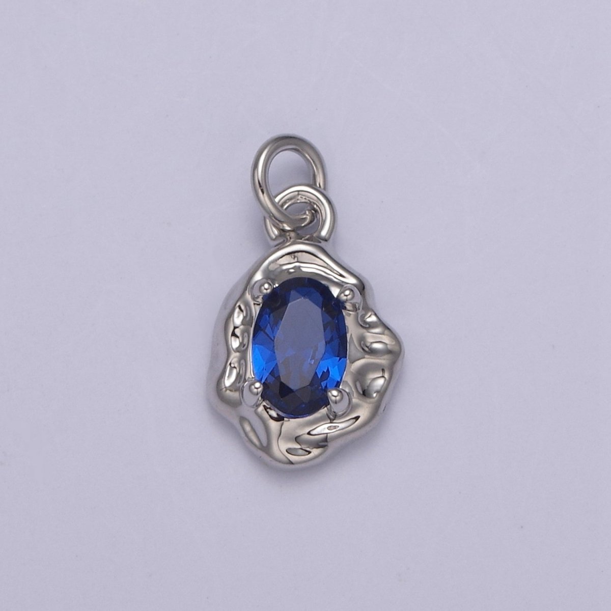 Mini Rustic Charm with Colorful Cubic Zirconia Stone for Add on Charm in 14k gold Filled for Jewelry Supply N-715 - N-724 N-878 - N-880 - DLUXCA