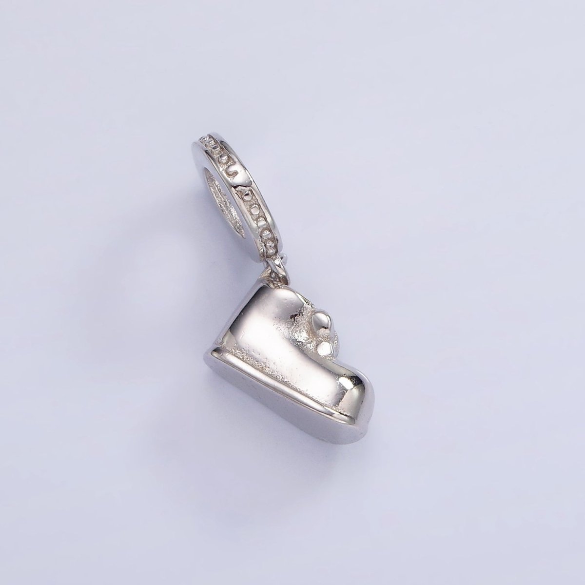 Mini S925 Sterling Silver Boot Charm Tiny Baby Shoes Charm | SL-483 - DLUXCA