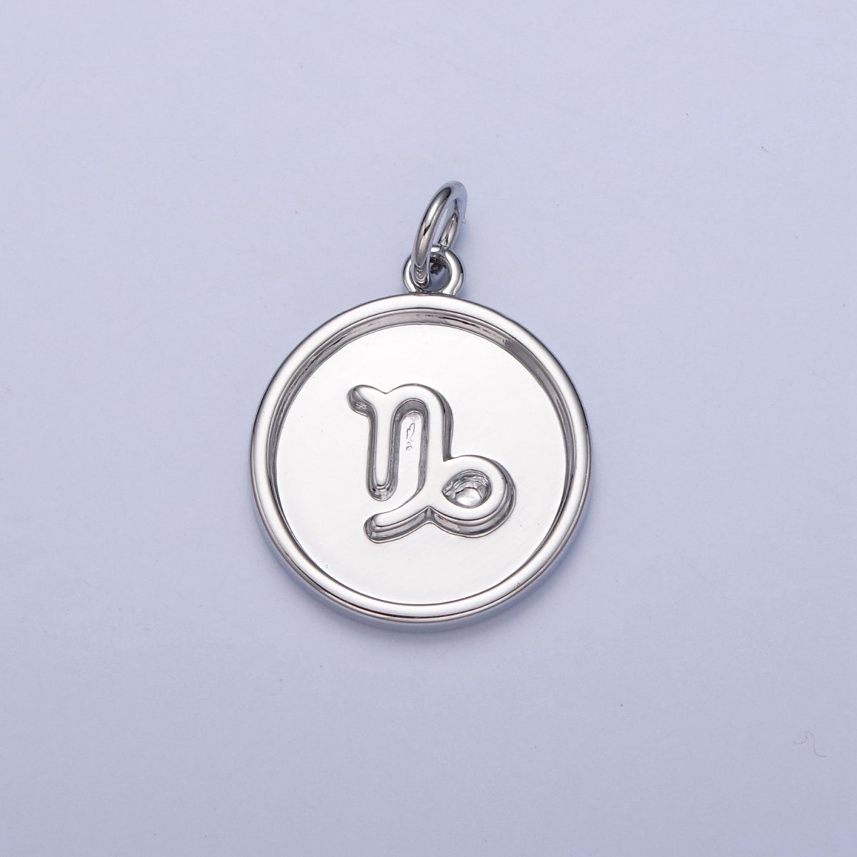 Mini Silver Coin Disc Zodiac Charm Dainty Astrological Zodiac Signs Add on Charm W-240~W-251 - DLUXCA