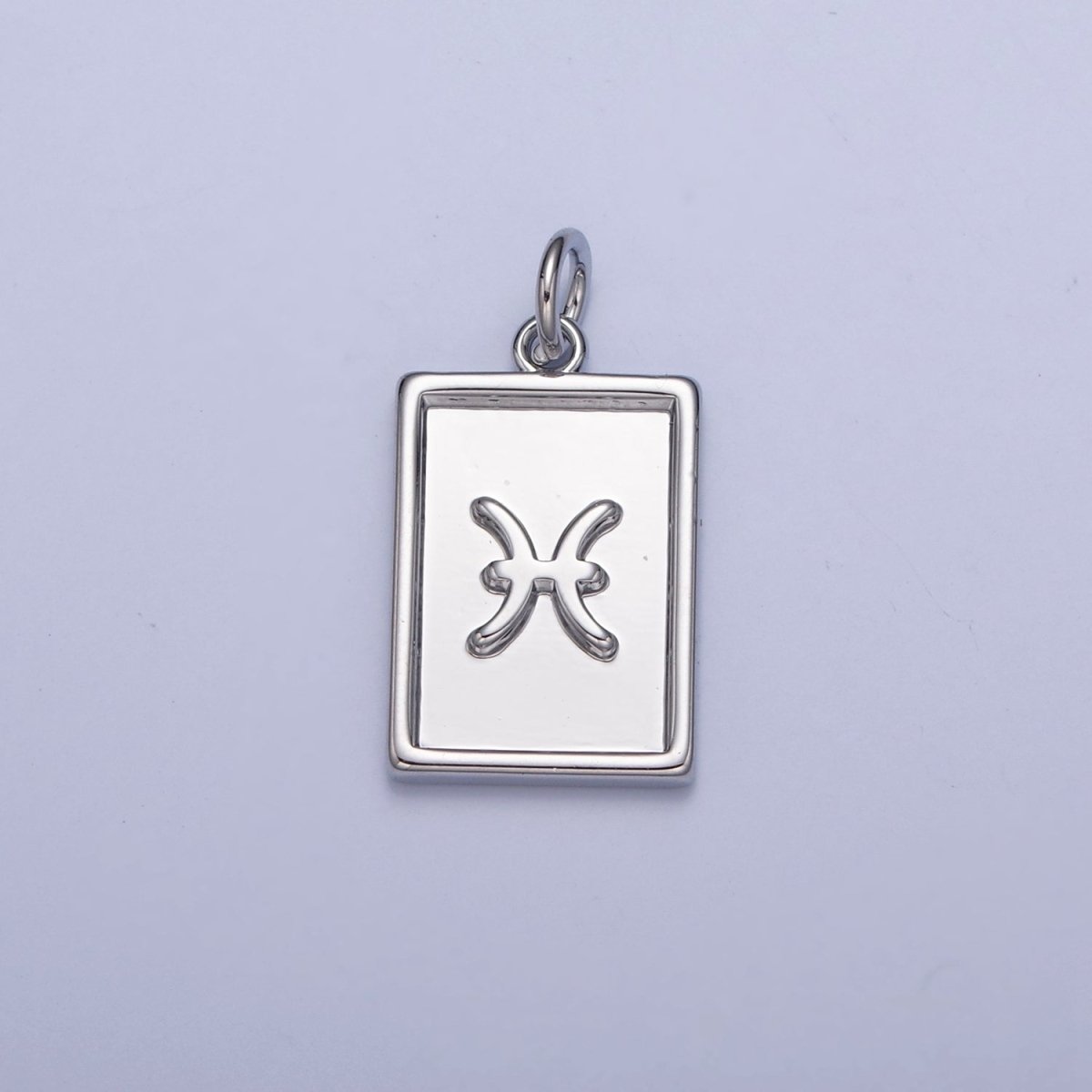Mini Silver Tag Zodiac Charm Dainty Astrological Zodiac Signs Add on Charm W-216~W-227 - DLUXCA
