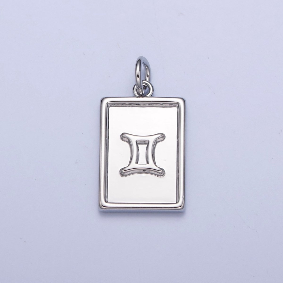 Mini Silver Tag Zodiac Charm Dainty Astrological Zodiac Signs Add on Charm W-216~W-227 - DLUXCA