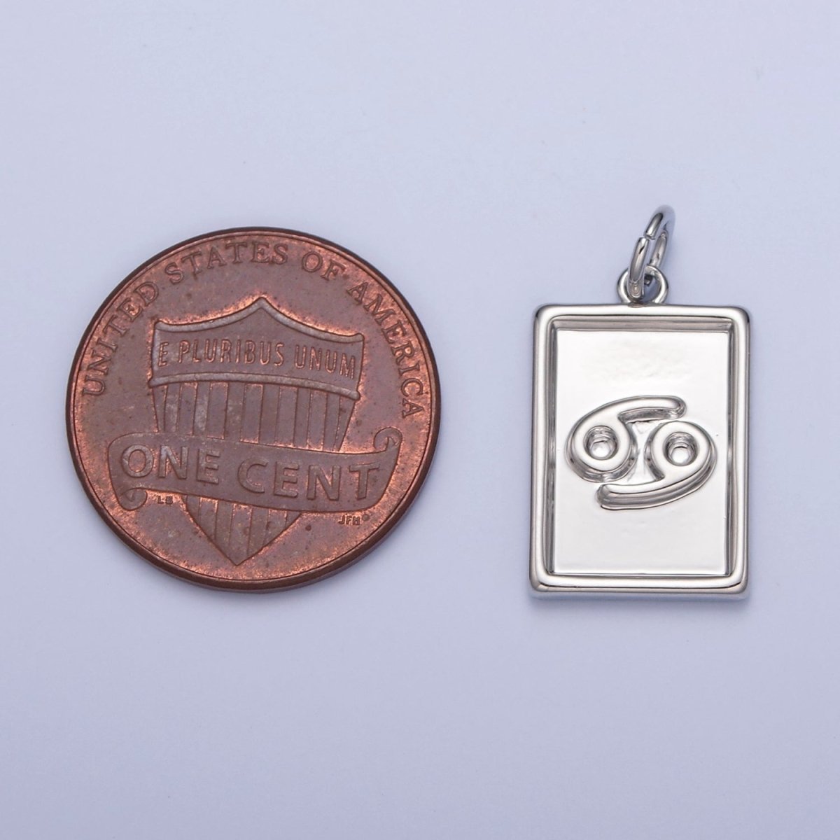 Mini Silver Tag Zodiac Charm Dainty Astrological Zodiac Signs Add on Charm W-216~W-227 - DLUXCA