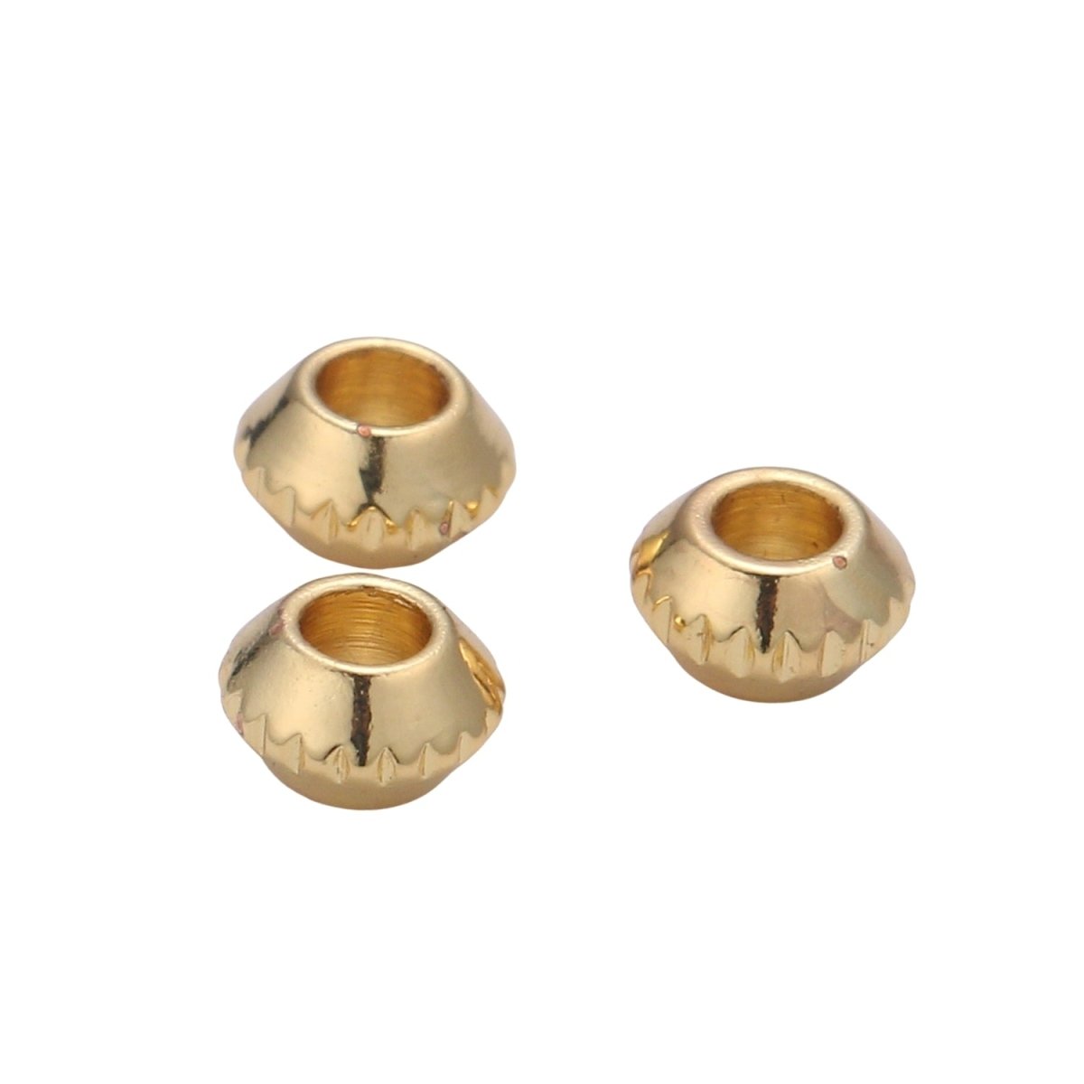 Mini Simple Golden Beads, Small Mini Plain Gold Filled Jewelry/Accessories Making Beads B398 - DLUXCA
