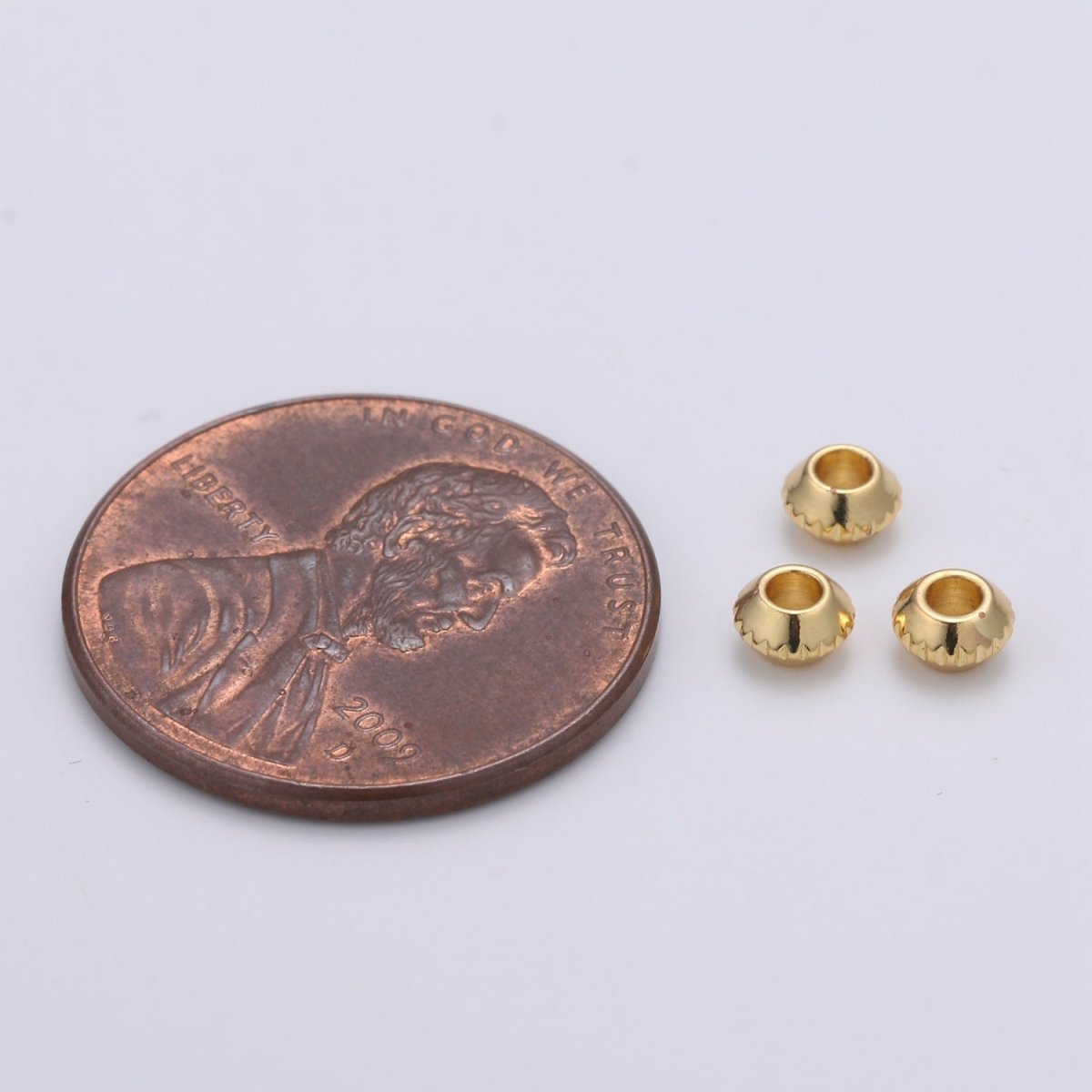 Mini Simple Golden Beads, Small Mini Plain Gold Filled Jewelry/Accessories Making Beads B398 - DLUXCA