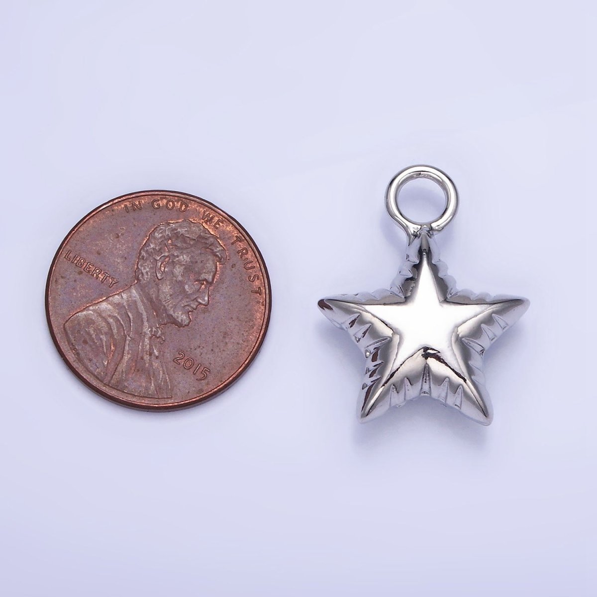 Mini Star Balloon Charm 14K Gold Filled Celestial Bubble Pendant | W-502 - DLUXCA