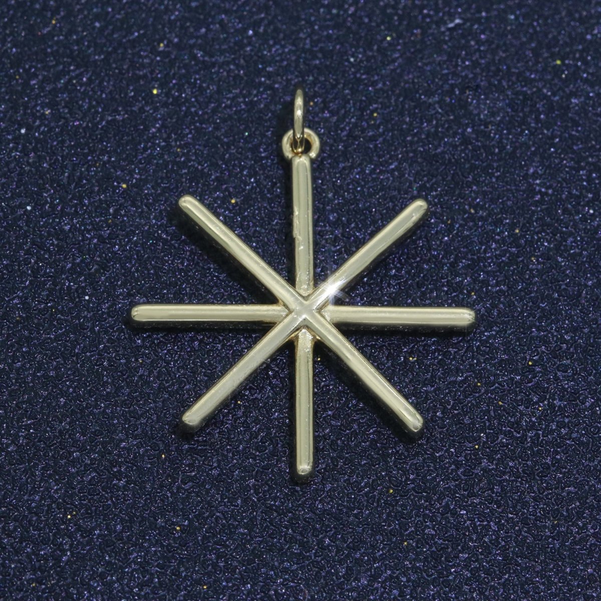 Mini Star Charm Gold Stick Star Charm Celestial Jewelry Star Key Charm Dainty Small Charm M-448 - DLUXCA