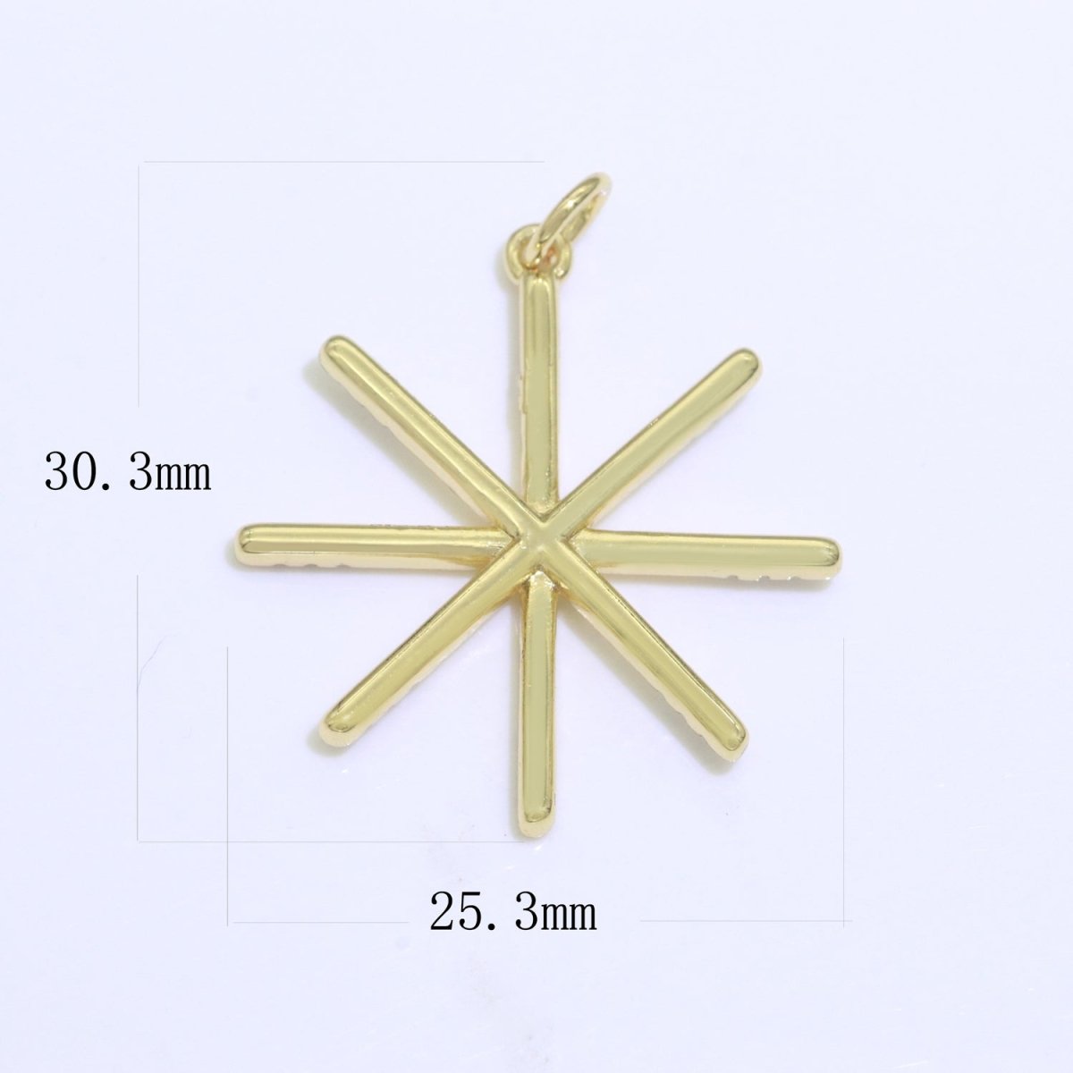 Mini Star Charm Gold Stick Star Charm Celestial Jewelry Star Key Charm Dainty Small Charm M-448 - DLUXCA