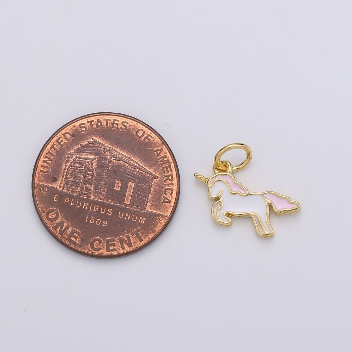 Mini Unicorn Charms, Gold Pink Cartoon Unicorn Charm Pendant, Horse Charm Kids jewelry for Necklace Bracelet Earring Supply D-764 - DLUXCA