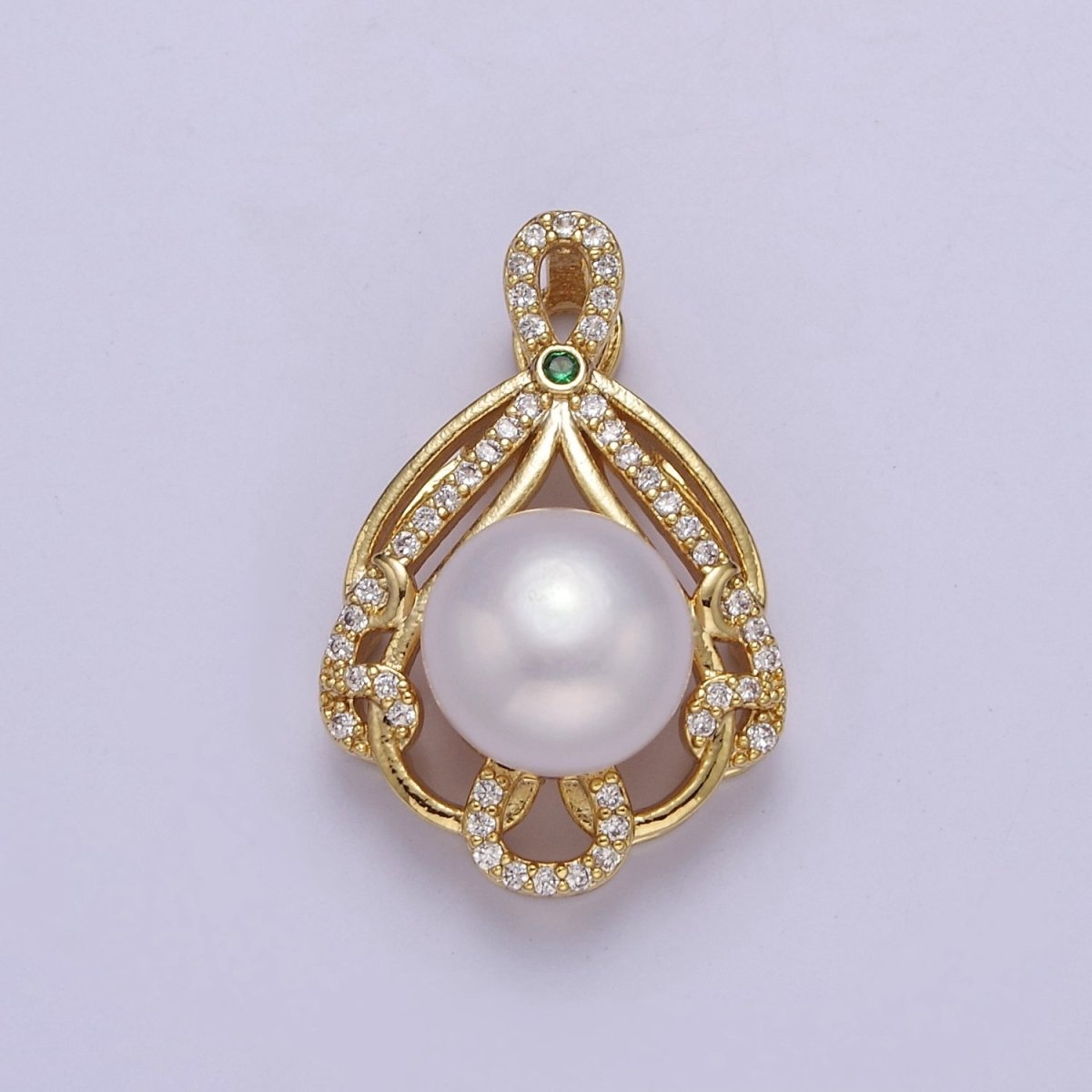 Mini Vintage Style Pearl Charm for Bracelet Necklace Component J-447 - DLUXCA
