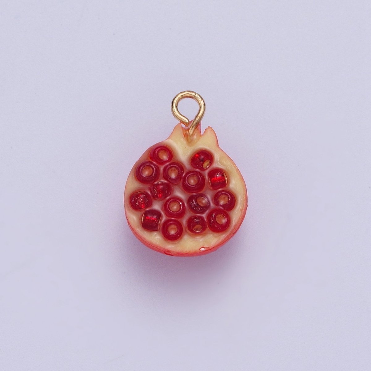 Miniature Fruit Charms, Pomegranate Pendants, Novelty Fruit for Earrings Making or Necklace Making X-749 - DLUXCA