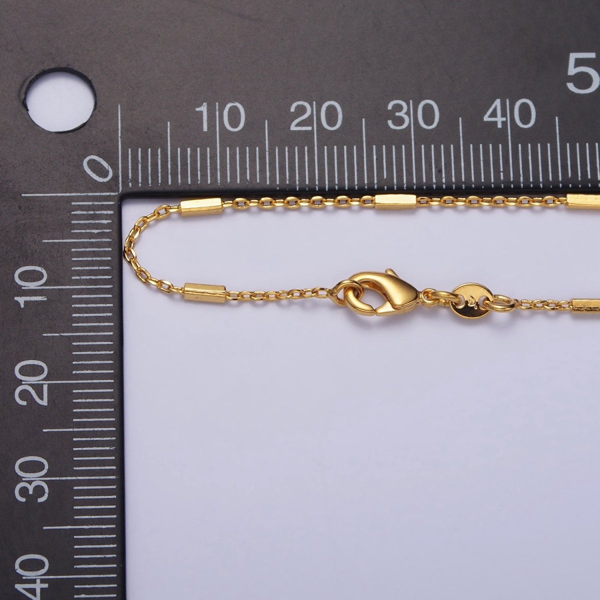 Minimalist 17.75 Inches Cable Long Tube Gold Chain Necklace | WA-1544 Clearance Pricing - DLUXCA