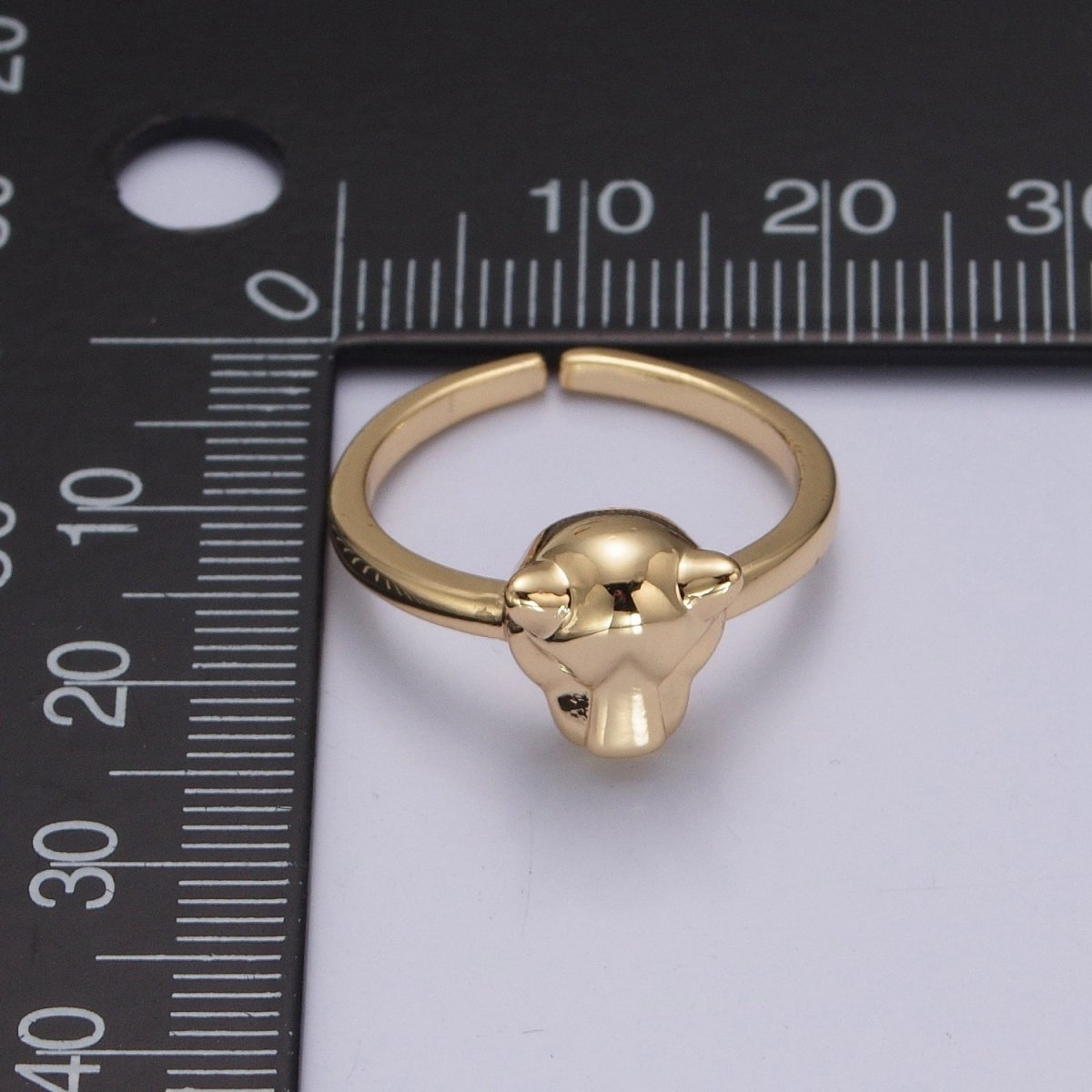 Minimalist 24K Gold Filled Jungle Panther Ring in Gold & Silver O-796 O-797 - DLUXCA