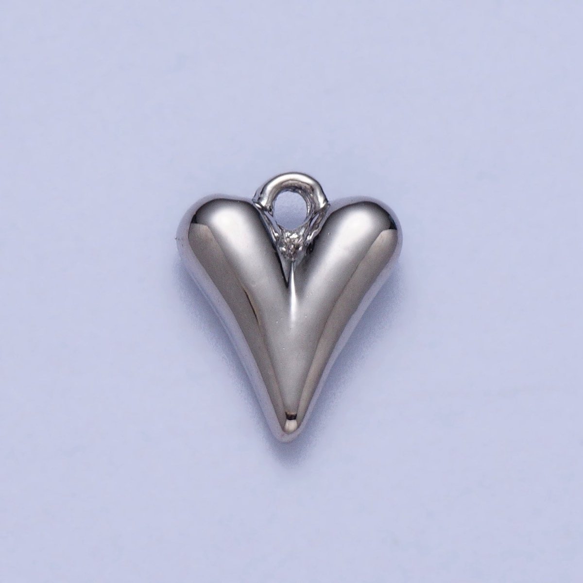 Minimalist 9.7mm Puffed Heart Love Add-On Charm In Gold & Silver | AC034 AC035 - DLUXCA
