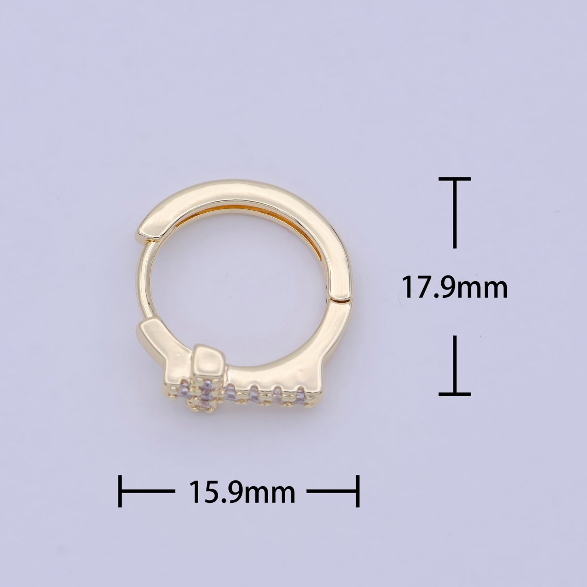 Minimalist Cross Gold Hoop Earring Religious Jewelry Wholesale Earring T-339 - DLUXCA