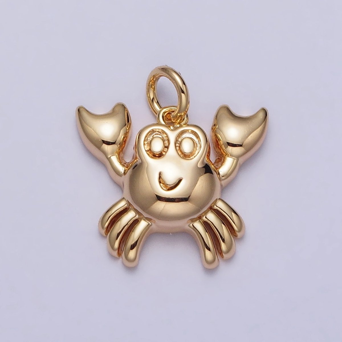 Minimalist Crustacean Crab Animal Add-On Charm in Gold & Silver | AC189 AC190 - DLUXCA