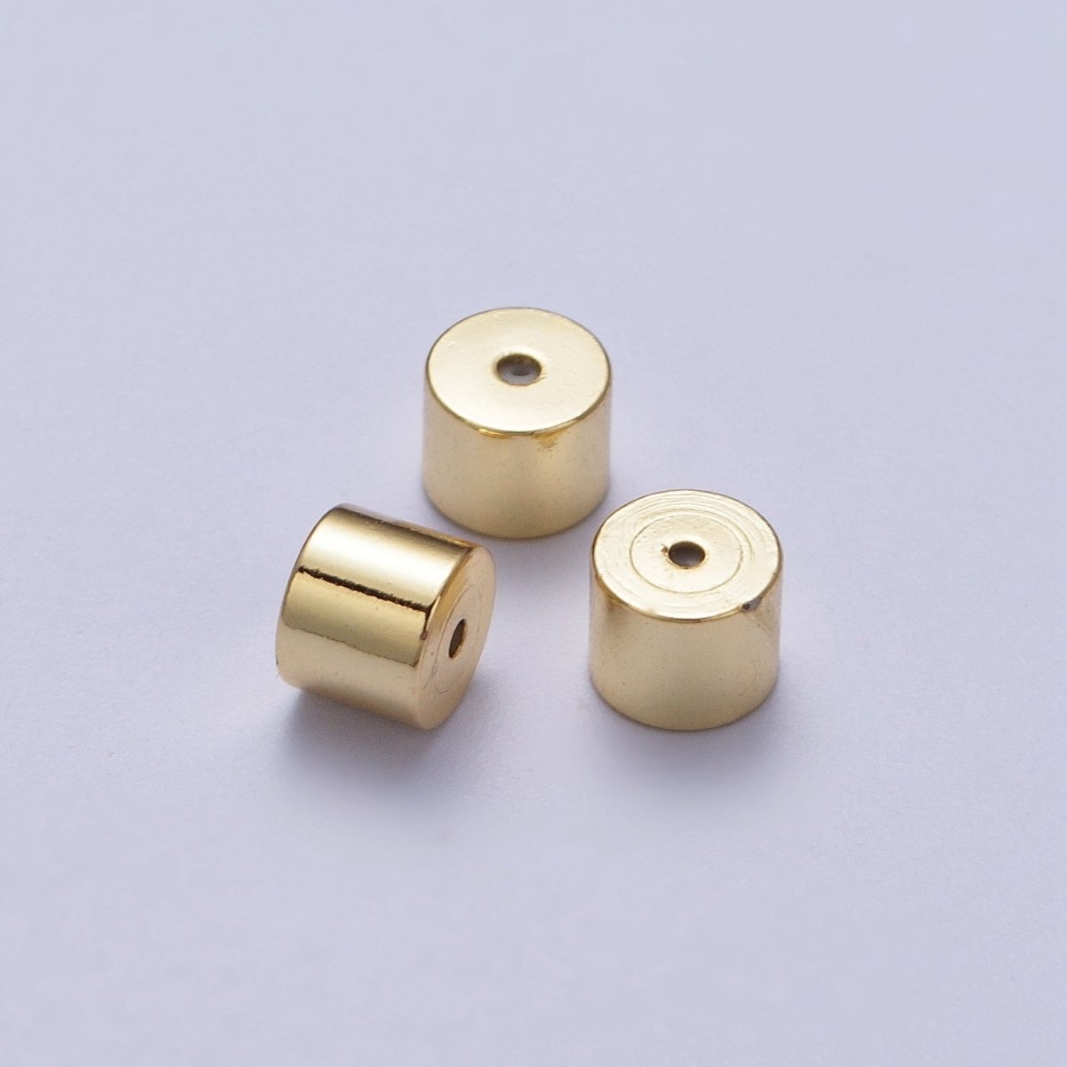 Minimalist Cylinder Earrings Backings Jewelry Supply (12 Pieces) Set in Gold & Silver | K-074 K-076 - DLUXCA