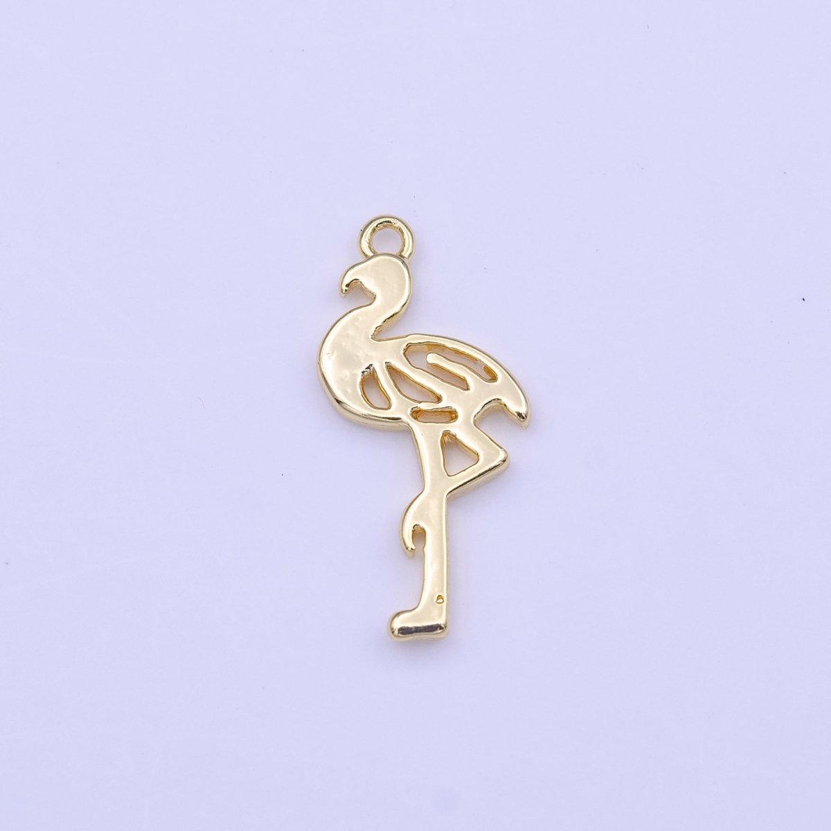 Minimalist Flamingo Bird Charm in Gold & Silver | C-505 C-516 - DLUXCA