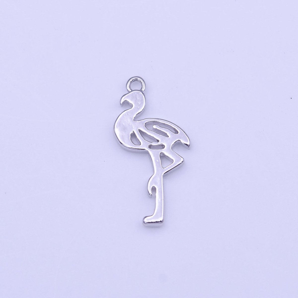 Minimalist Flamingo Bird Charm in Gold & Silver | C-505 C-516 - DLUXCA