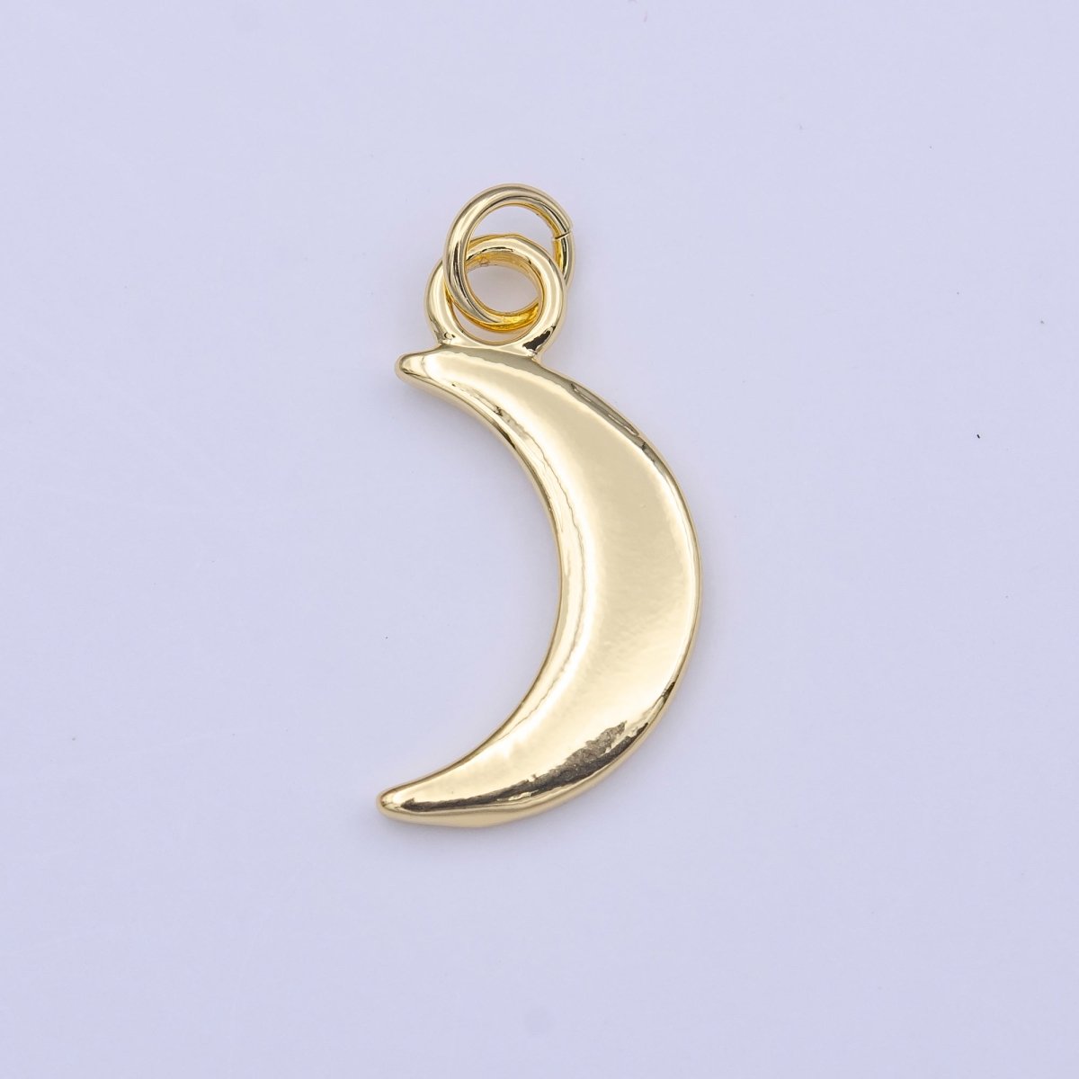 Minimalist Gold Crescent Moon Celestial 23mm Charm | C-448 - DLUXCA