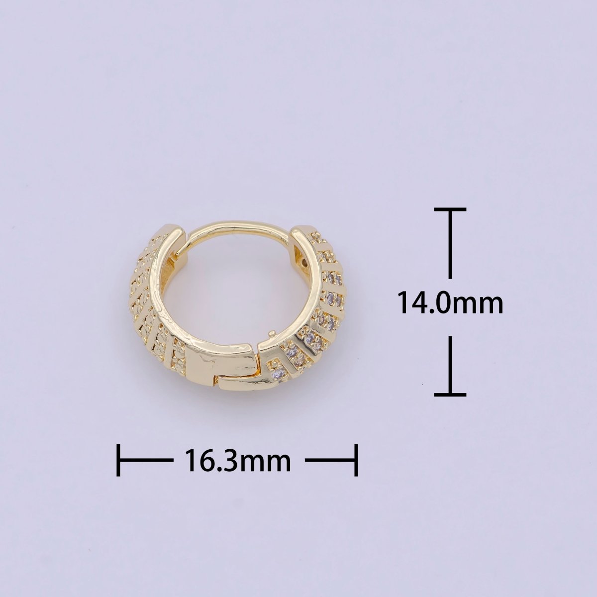 Minimalist Gold Dome Hoop Earring Jewelry Wholesale Earring T-338 - DLUXCA