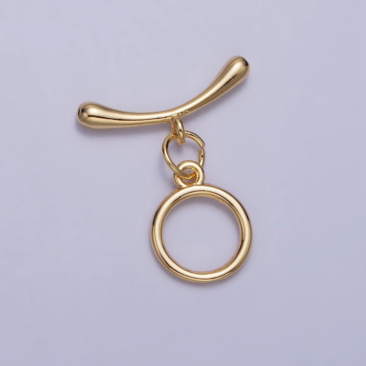 Minimalist Gold Round Curved Bar Toggle Clasps Jewelry Closure Supply | Z-068 - DLUXCA