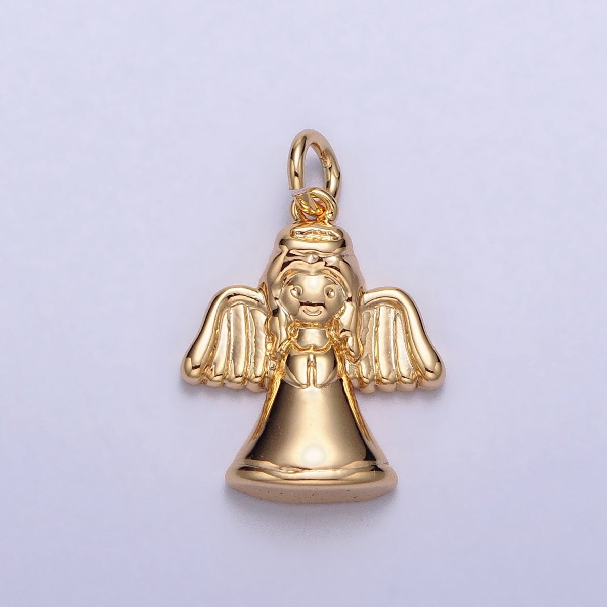 Minimalist Guardian Praying Angel Charm in Gold & Silver | AC199 AC200 - DLUXCA