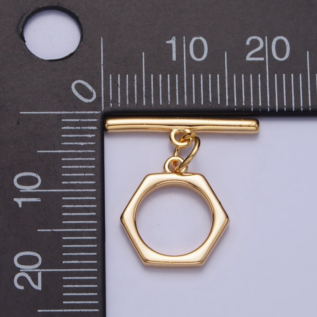 Minimalist Hexagonal Toggle Clasps Jewelry Closure Supply in Gold & Silver | Z-103 Z-104 - DLUXCA