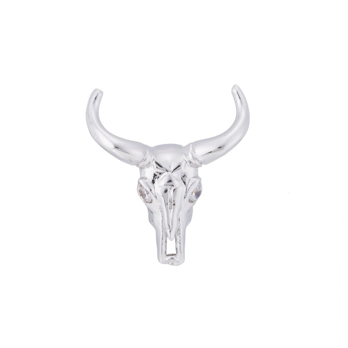 Minimalist Longhorn Bull Ox Head Texas Spacer Bead | B-060 - DLUXCA