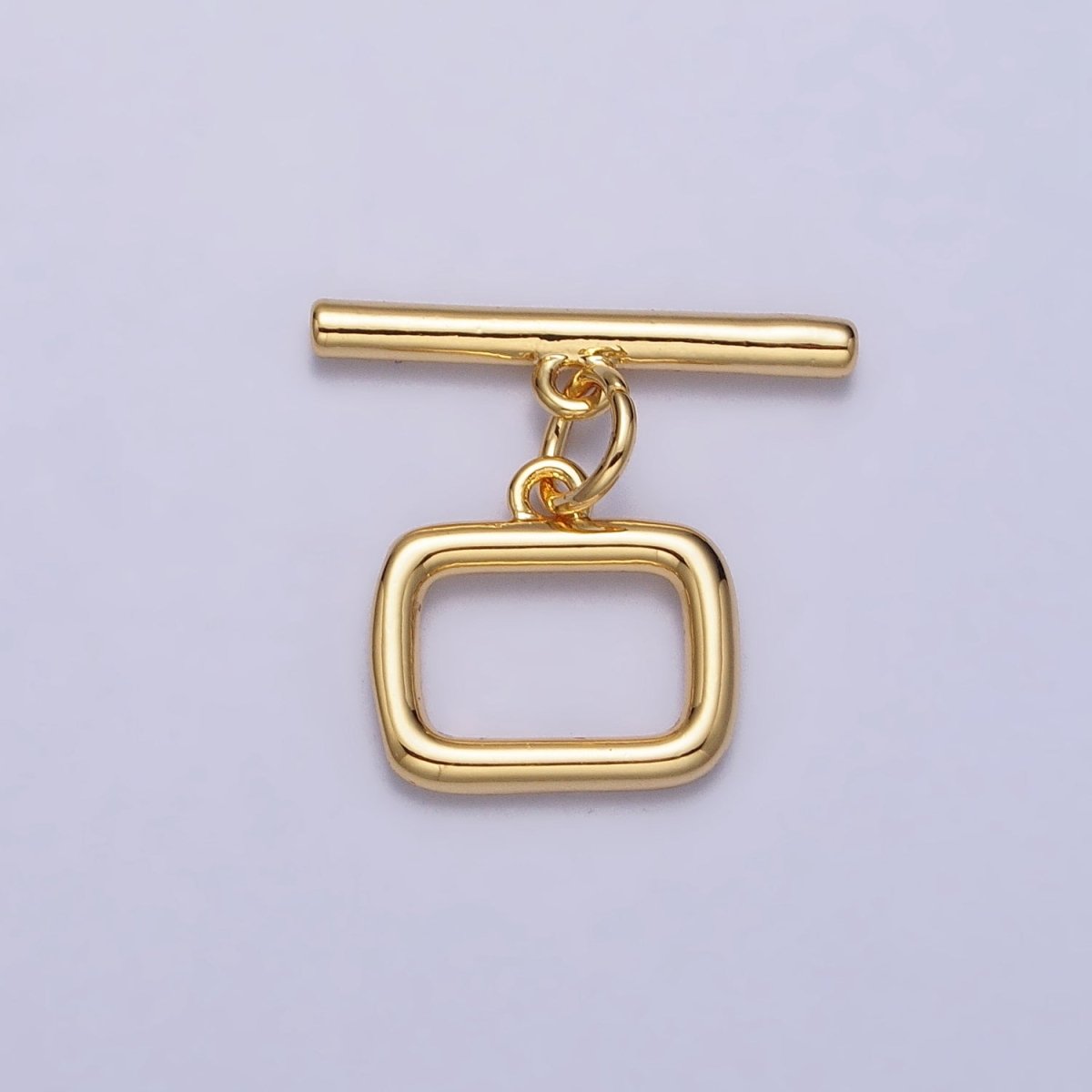 Minimalist Rectangular Toggle Clasps Jewelry Closure Supply in Gold & Silver | Z-078 Z-079 - DLUXCA