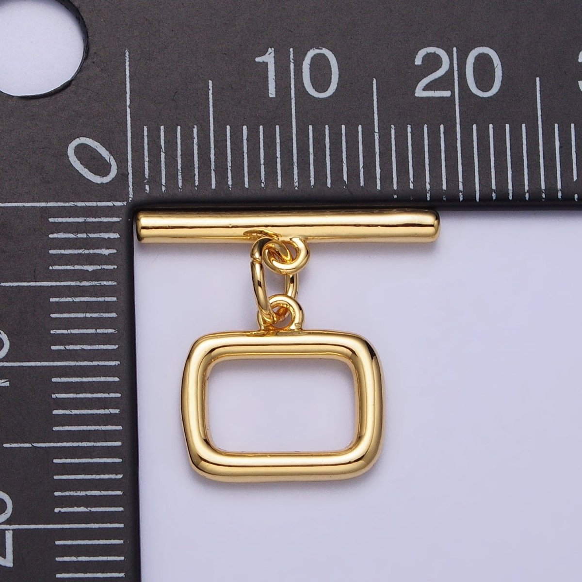 Minimalist Rectangular Toggle Clasps Jewelry Closure Supply in Gold & Silver | Z-078 Z-079 - DLUXCA