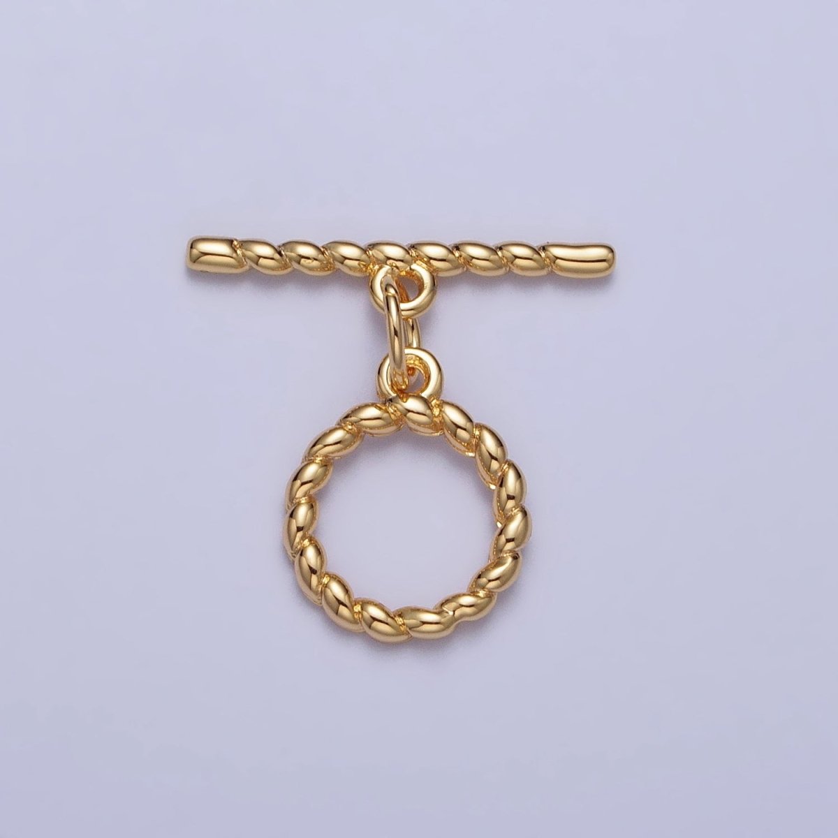 Minimalist Twisted Mini Croissant Toggle Clasps Jewelry Closure Supply in Gold & Silver | Z-101 Z-102 - DLUXCA