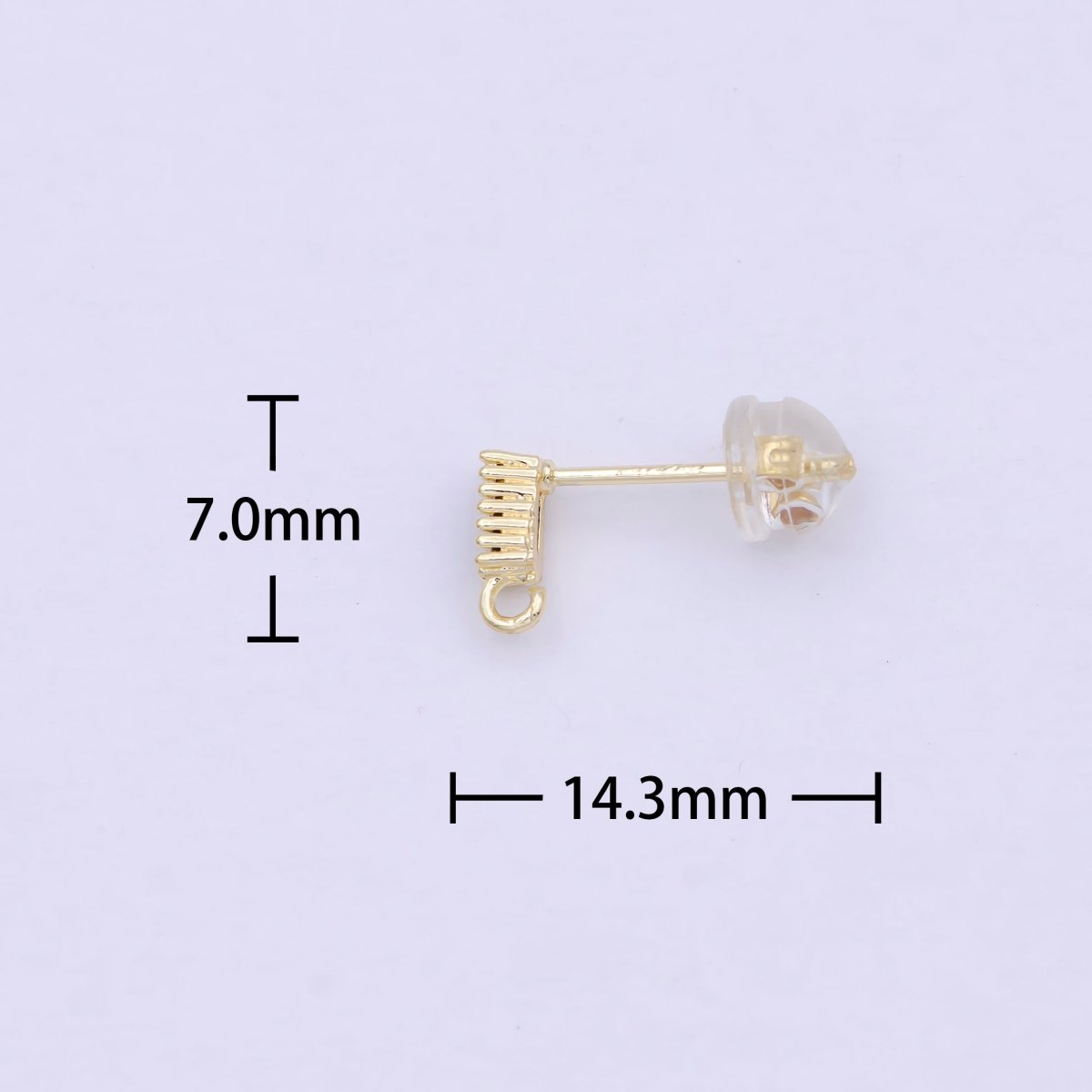 Minimalistic Black CZ Stud Chain Link Earrings, Small Stud Earrings, black Cz Earrings, Dainty Open Link Stud K-053 - DLUXCA