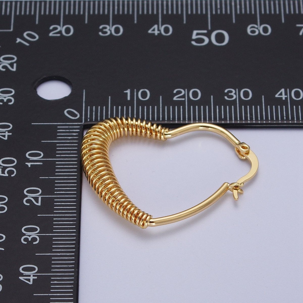 Modern Heart Shape Love Earring Large Statement Hoop Earrings Gold Heart Spiral Earring Q-188 - DLUXCA
