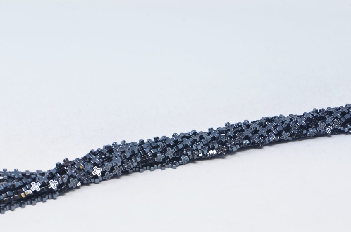 Natural Black Hematite Beads, Size 8mm 10mm available, Approximately 40 PCs Per Strand Length 16'' - DLUXCA
