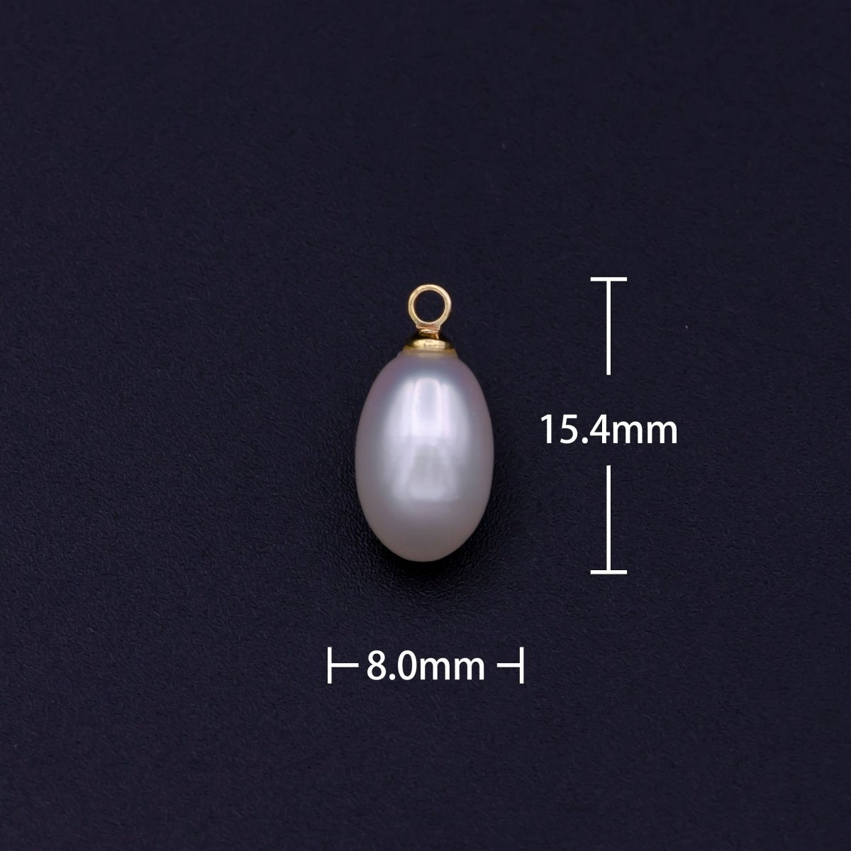 Natural White Teardrop Pearl Charm Natural Freshwater Pearl Necklace, Mauve Champagne Single Keshi Pendant, Bridesmaid Jewelry Gift P-1763 - DLUXCA