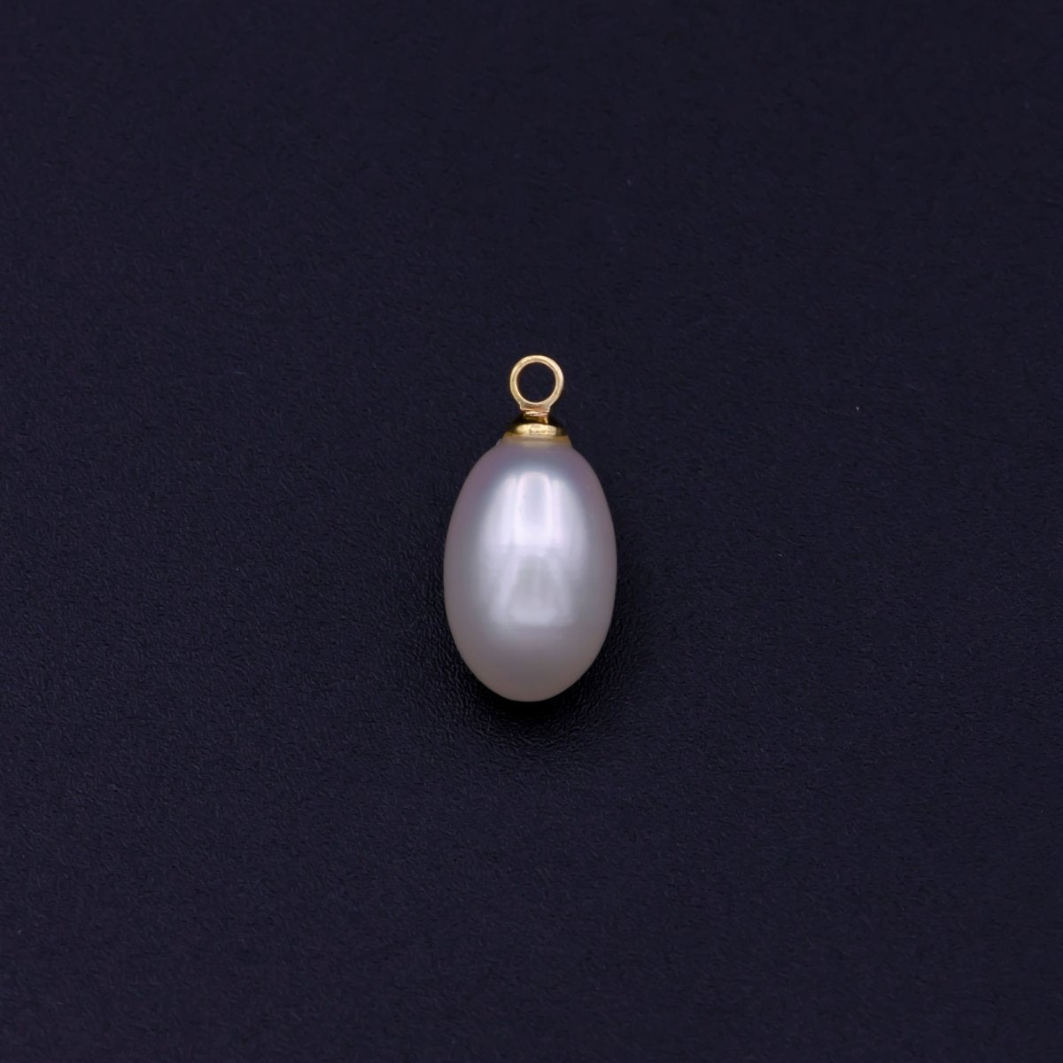 Natural White Teardrop Pearl Charm Natural Freshwater Pearl Necklace, Mauve Champagne Single Keshi Pendant, Bridesmaid Jewelry Gift P-1763 - DLUXCA