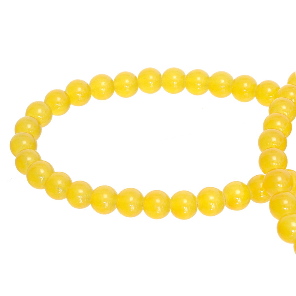 Neon Yellow Round Glass Beads, Size 6 mm, 8 mm, 10 mm Hole size 1.2 mm, Full Bead Strand, Bead Making, Jewelry Making, Necklace Bracelet DIY, Harris 1889 - DLUXCA