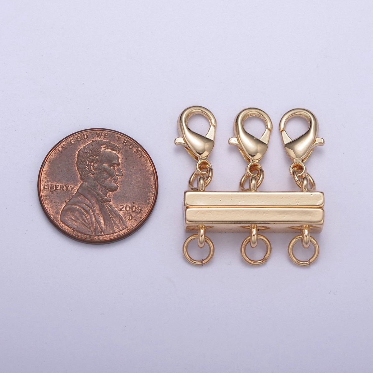 New Gold Magnetic Necklace Detangler, Multiple Strand Chain Necklace / Bracelet for Layering Stackable L-576~L-579 L-724 - DLUXCA
