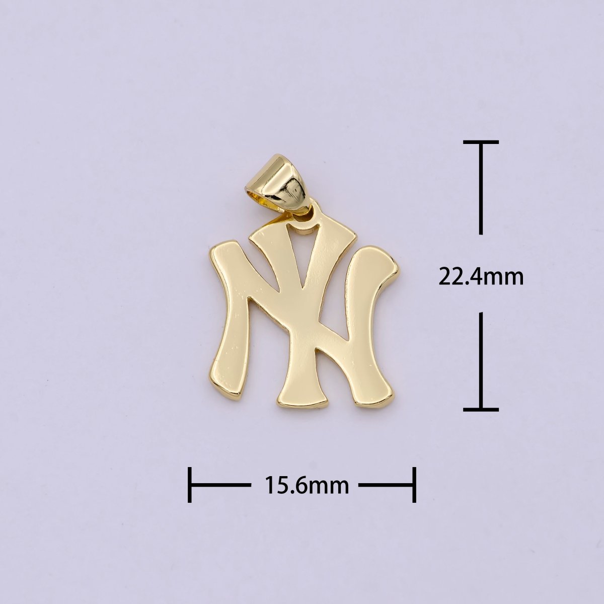 NY Yankees Pendant Necklace | New York Pendant | NYC Gifts For Him & Her | NY Yankees Initial | Baseball Charm H605 - DLUXCA