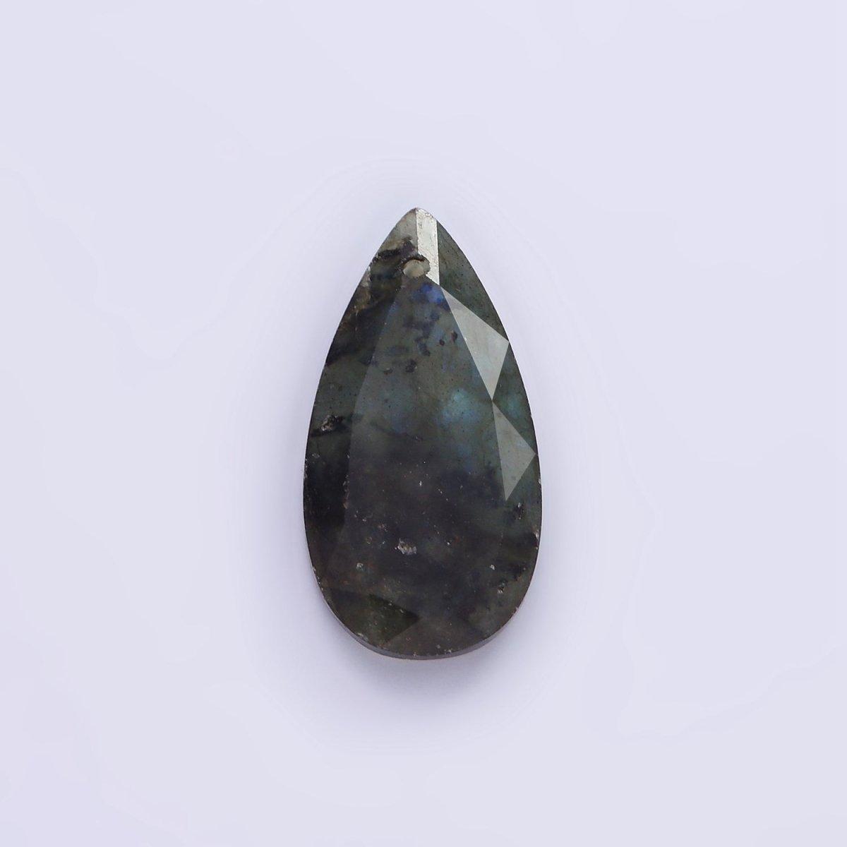 Onyx, Amethyst, Lapis Lazuli, Amazonite, Labradorite Multifaceted Teardrop Gemstone Charm | AG693 - AG695 - DLUXCA