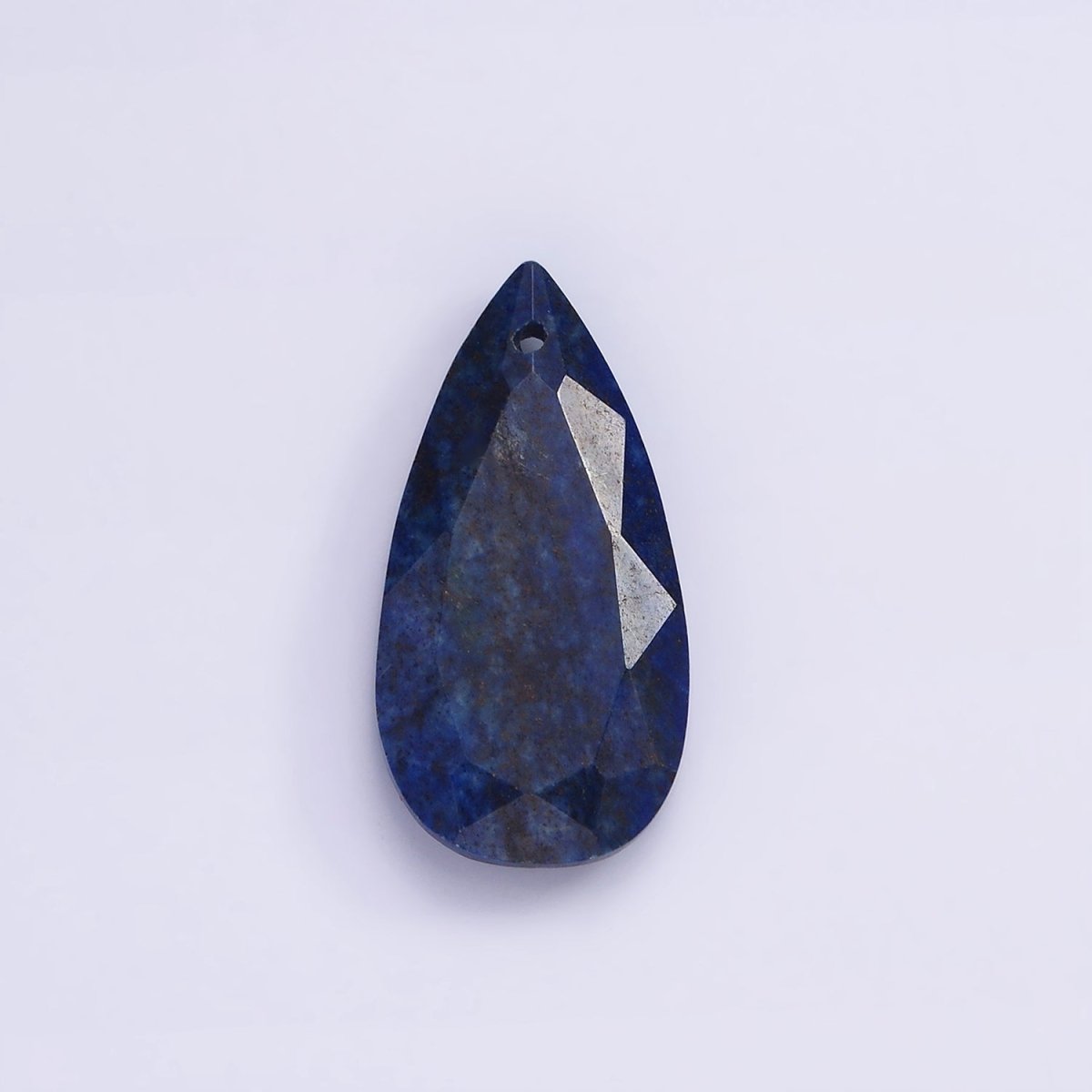 Onyx, Amethyst, Lapis Lazuli, Amazonite, Labradorite Multifaceted Teardrop Gemstone Charm | AG693 - AG695 - DLUXCA