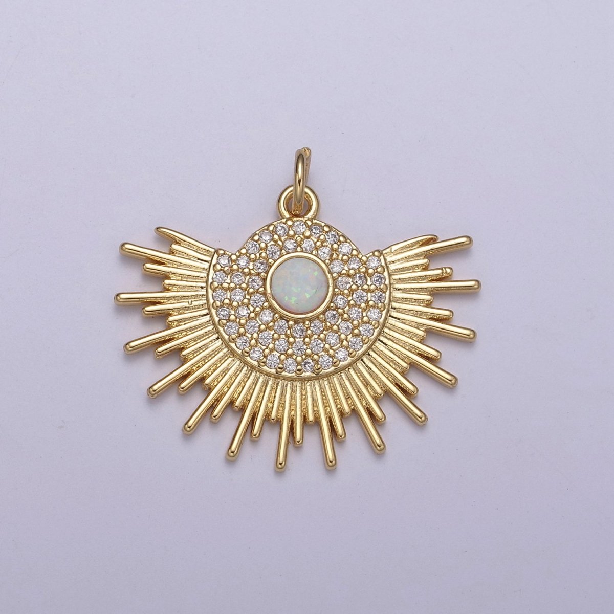 Opal Gold Sun charm, Sunbeam charm Sunshine, Sunburst, Sun Pendant, Bohemian Jewelry Inspired N-252 N-253 - DLUXCA