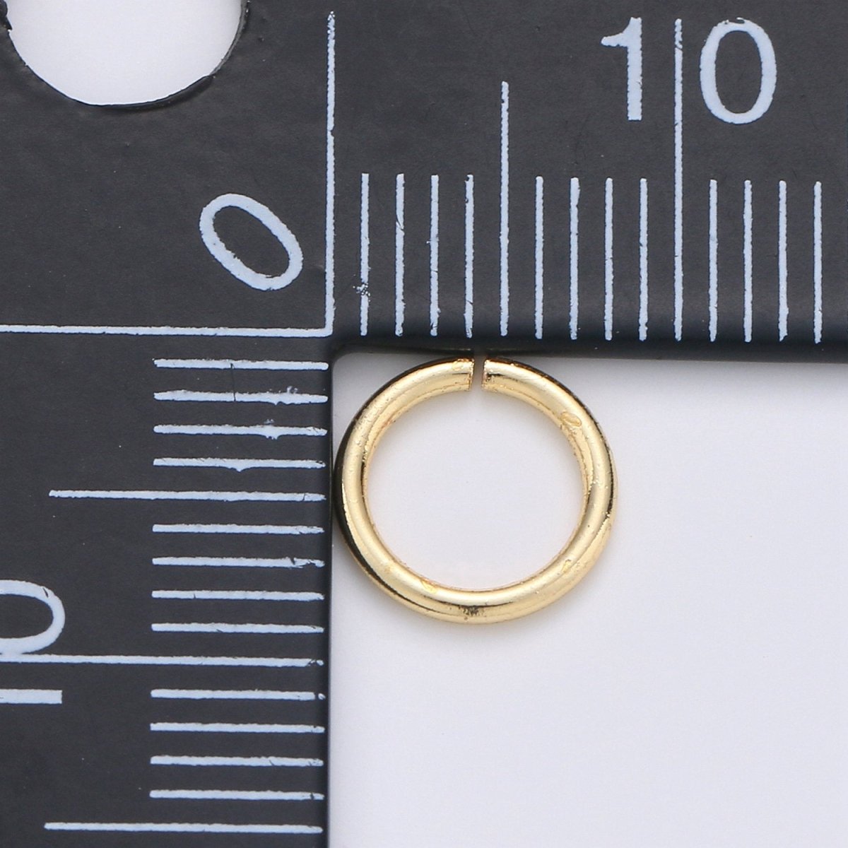 Open Jump Ring Real Gold Plated Jump Ring 5mm 6mm 7mm 8mm 10mm with 18 gauge / 1mm thickness for Jewelry Supply Component 10gram O-024 O-032 ~ O-037 - DLUXCA
