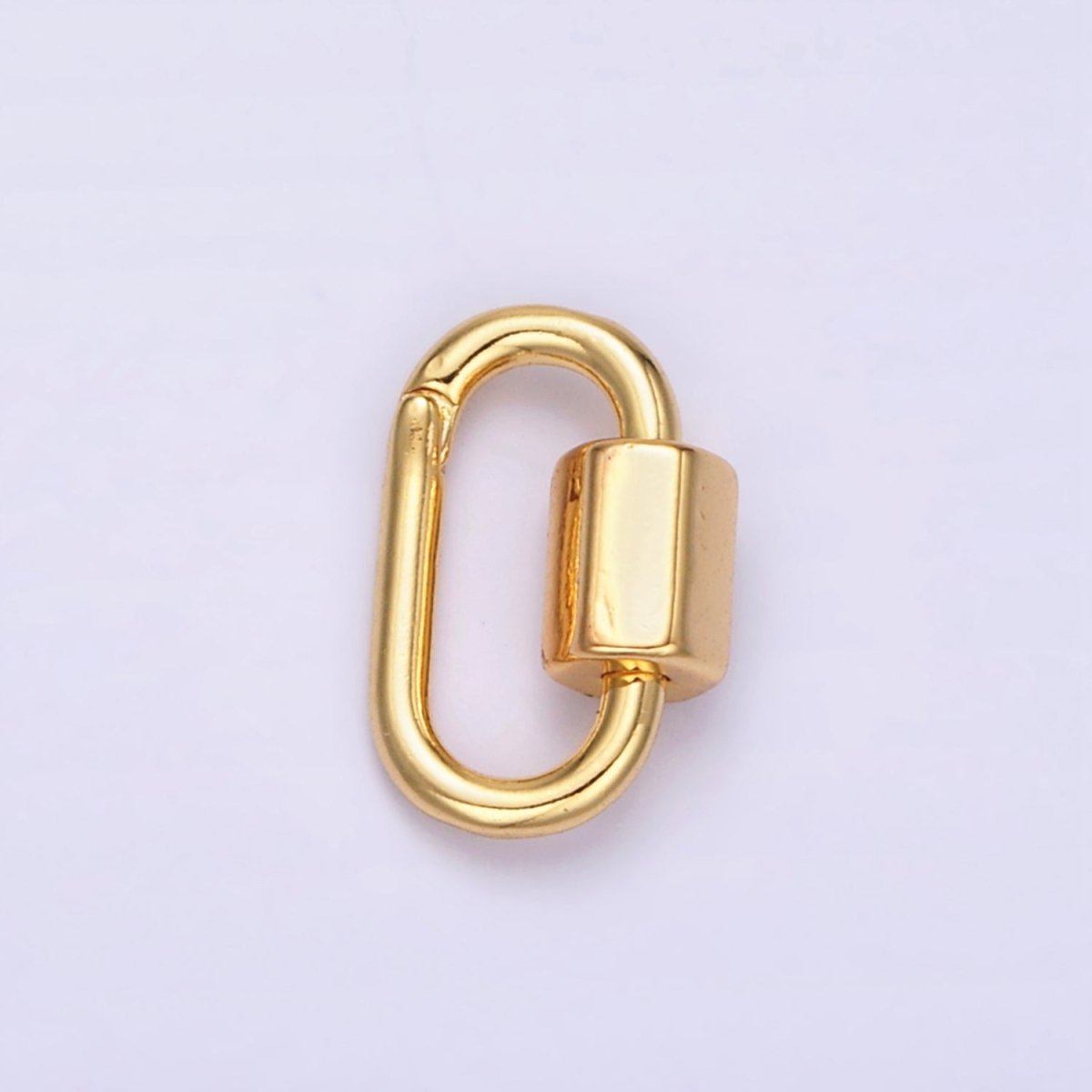 OS 14K Gold Filled 15mm Oval Snap Carabiner Minimalist Jewelry Finding Supply | Z573 - DLUXCA