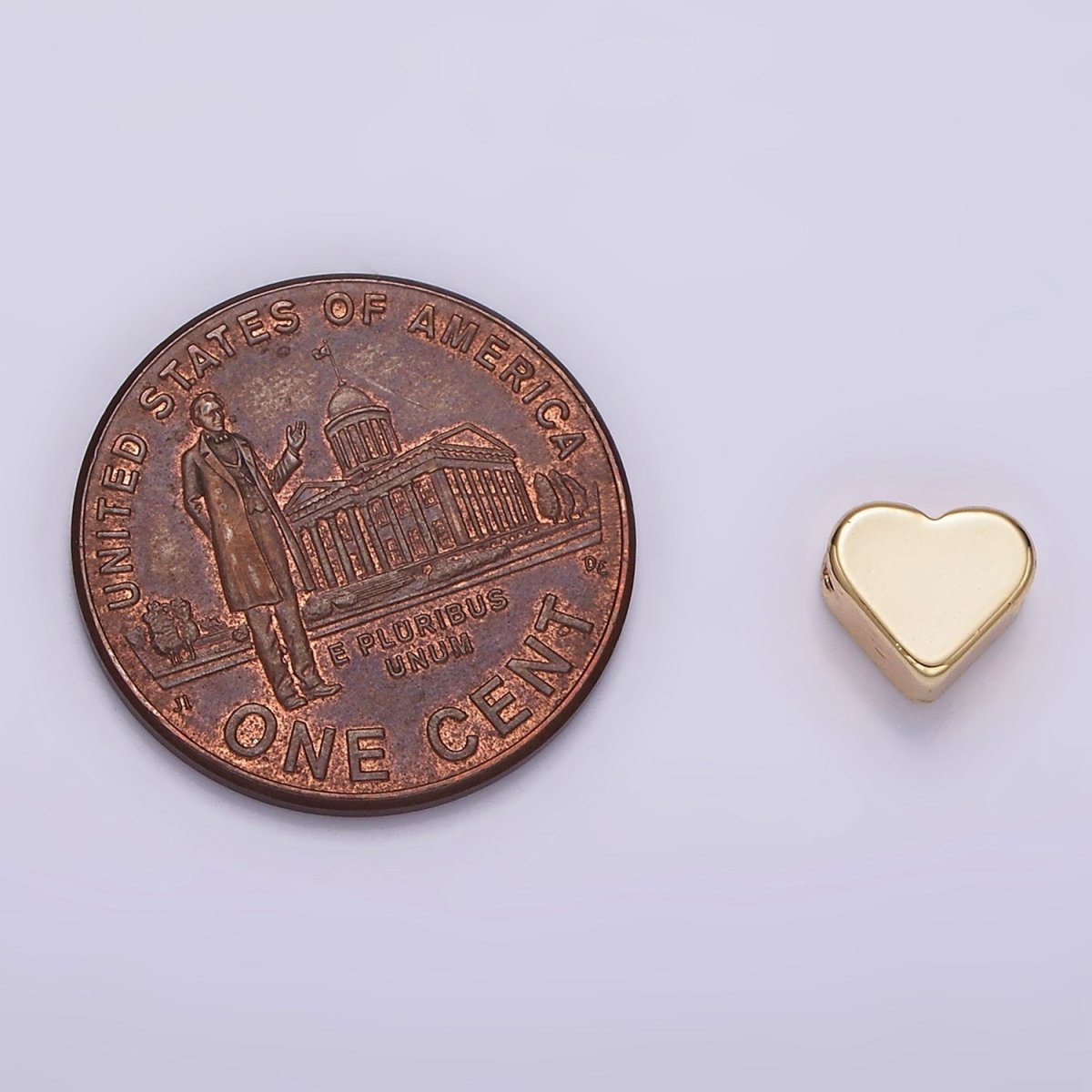 OS 14K Gold Filled 6mm Mini Minimalist Heart Bead | B874 - DLUXCA