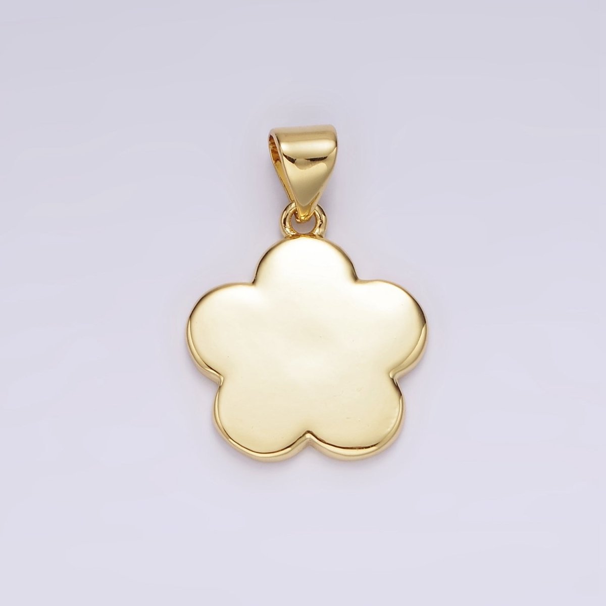 OS 14K Gold Filled Baby Pink Daisy Flower Enamel Pendant | AH078 - DLUXCA