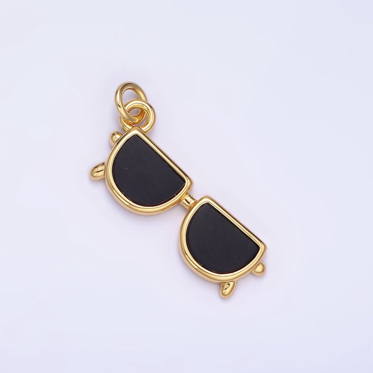 OS 14K Gold Filled Black Sunglasses Shades Spectacle Add-On Charm | AG635 - DLUXCA