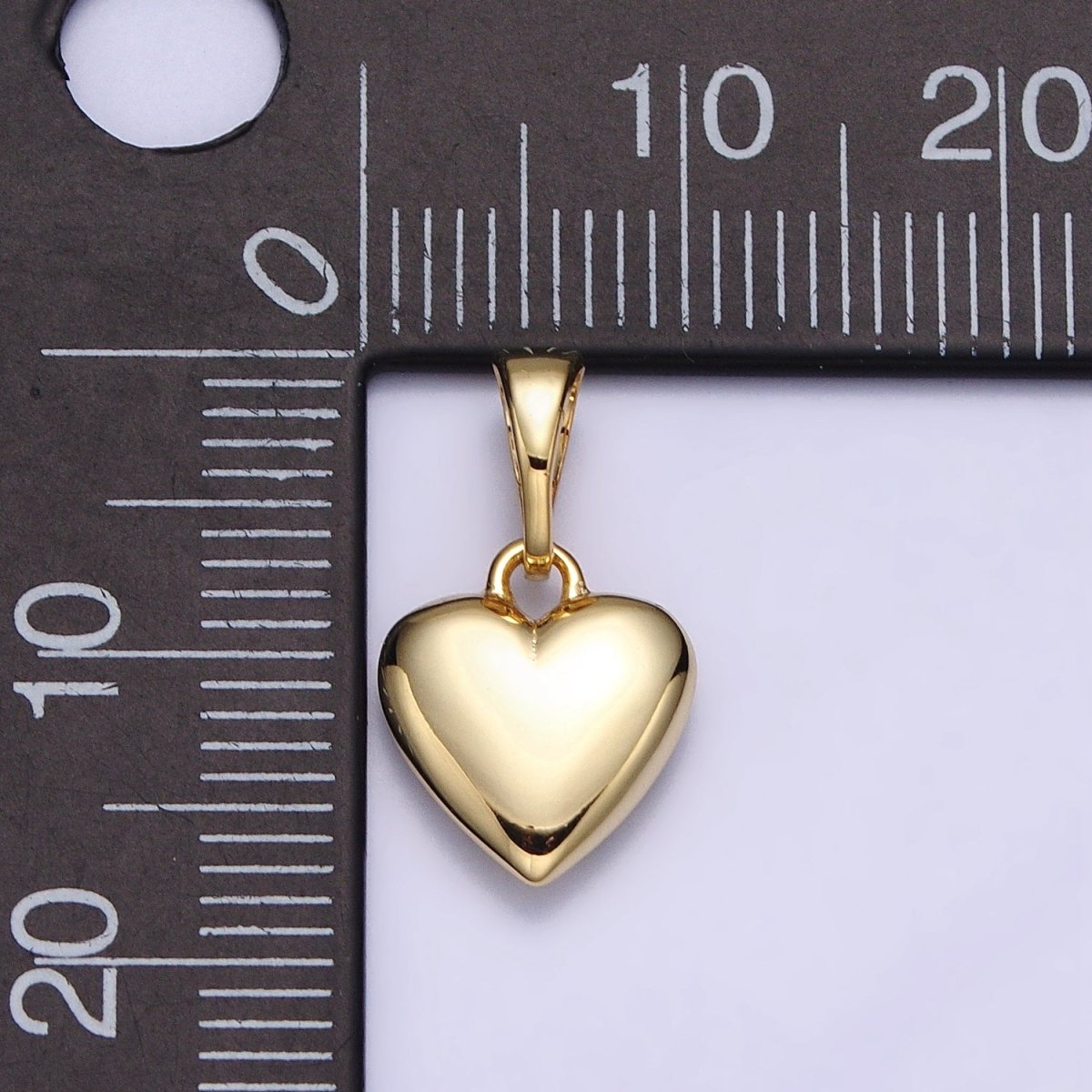 OS 14K Gold Filled Double Sided Heart Filigree Mini Valentine Pendant | AA040 - DLUXCA