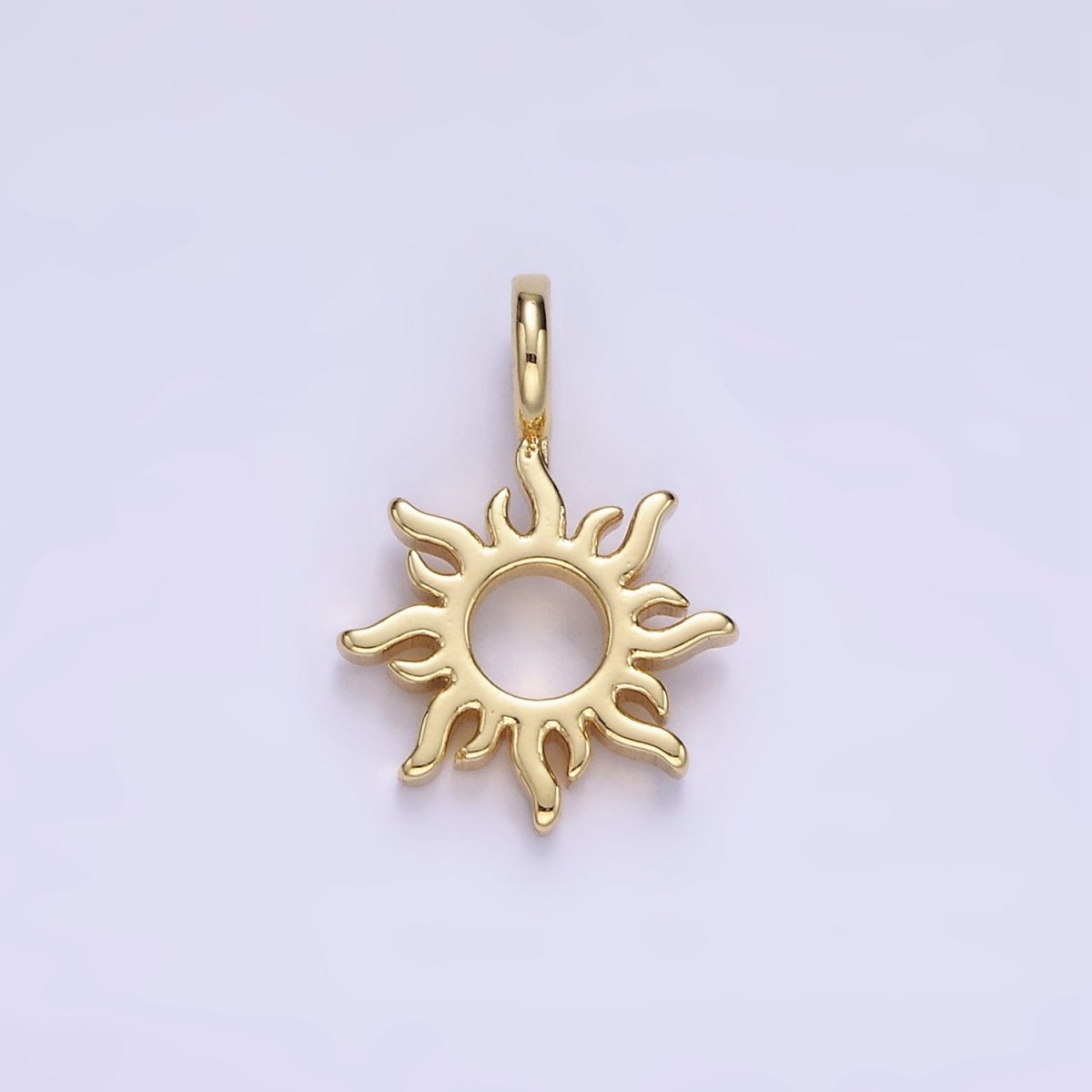 OS 14K Gold Filled Open Celestial Sun Ray Minimalist Pendant | AG703 - DLUXCA