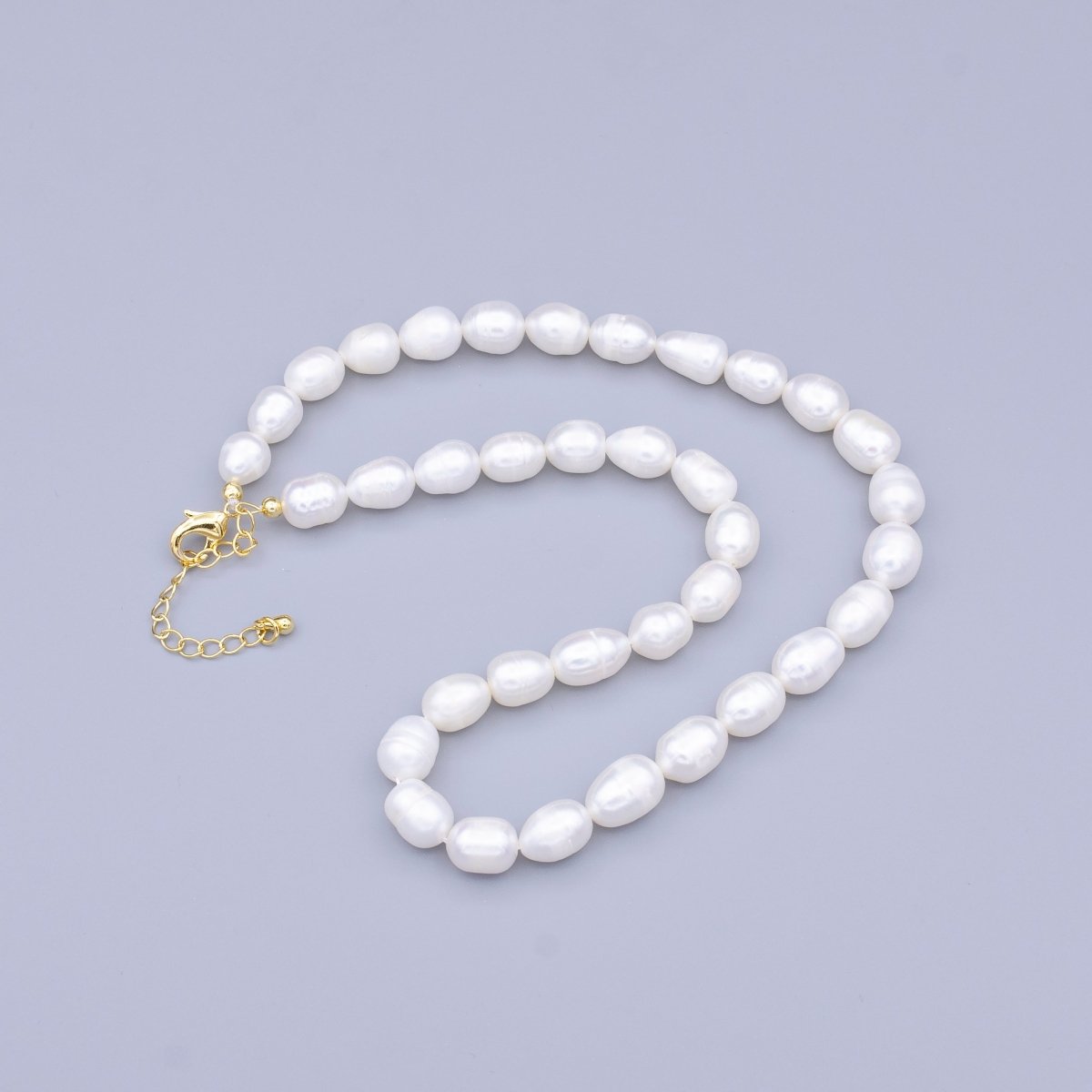 OS 15 Inch 8mm Classic Cultured Freshwater Pearl Choker Necklace | WA-1493 Clearance Pricing - DLUXCA